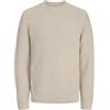 JACK & JONES Girocollo da Uomo Jprblabruce Knit Structure, Fodera Argento, L, Fodera in Argento, L