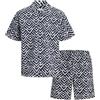 JACK & JONES Shirt Jjmilo Seersucker Resort Maglietta SS Set MP, Sky Captain, L (Pacco da 2) Uomo