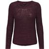 ONLY Onlgeena XO L/S Pullover Knt Noos Pullover Maglione Donna, Cabernet, M