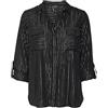 VERO MODA VMBUMPY LS - Maglietta Lurex WVN GA NOOS, nero/strisce: lurex argento, M