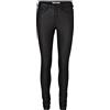 Vero Moda Petite Vmseven Nw SS Smooth Coated PT Petite, Pantaloni da Donna, Black/Detail:Coated, M/P/28