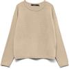 Vero Moda Vmsaba Roll LS O-Neck Pullover Ga Noos, Abbey Stone, L