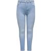 ONLY Carmakoma Carthunder Reg Push Up SK DNM Bj098 Noos, Mix Blu Chiaro, 48W x 30L