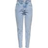 Only Jeans Donna Mamma ONLEMILY Ankel Vita Alta Taglio Dritto Jeans, Mix Blu Chiaro, 26W x 32L