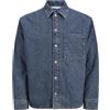 JACK & JONES Jorjames Denim Teddy Overshirt L, Media Blu Denim, L