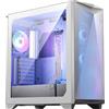 MSI MPG GUNGNIR 300R AIRFLOW WHITE Mid-Tower PC Case - Supporto E-ATX, 4 × 120 mm ARGB PWM Fan con Hub Controller, Stand GPU Verticale, Filtri Antipolvere, Gestione Cavi, USB Type-C 20Gbps