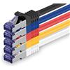 1aTTack.de Cat.7 Cavo di Rete 1,5m - 5 Colori Set 03-5 Pezzi - Ethernet LAN Cat.7 SFTP PIMF LSZH Spina RJ45 Cat6a 10 Gbit s