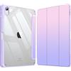 FINTIE Custodia per iPad (A16) 11ª Gen 11 (2025)/iPad 10ª Gen 10.9 (2022) con Portapenne - Sottile Leggero Trasparente Cover Posteriore con Bordo in TPU Morbido Auto Sveglia/Sonno, Fantasy Ombre