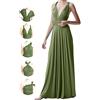 INFIWING Abiti Infinity per damigelle d'onore,Abiti da sposa per le donne,Plus Size Wrap Dress Lungo Maxi Convertibile Multiway Abiti, Verde oliva, Taglia Unica