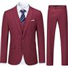 YOUTHUP Abito Uomo 3 Pezzi Slim Fit Giacca Gilet Pantaloni
