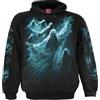 Spiral Ghost Skull Uomo Felpa con Cappuccio Nero Regular