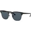 Ray-Ban 0RB3716 186/R5 51 Occhiali da Sole, Nero (Shiny Black Top Matte/Blue), Unisex-Adulto