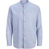 JACK & JONES Jjesummer Linen Blend Band Shirt L/S SN, Infinity, M