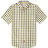 Dubinik® Camicia Uomo Maniche Corte Estiva Manica Corta Casual Worker Cowboy Leggera Camicia Maniche Corte Uomo Regular Fit Arancio Blu L