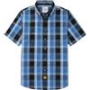Dubinik® Camicia Uomo Maniche Corte Estiva Manica Corta Casual Worker Cowboy Leggera Camicia Maniche Corte Uomo Regular Fit Nero Blu XL
