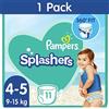 Pampers Splashers 11 Couches de Bain Jetables 9-15kg Pampers