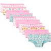 Amazon Essentials Slip Hipster in Jersey di Cotone Bambine e ragazze, Confezione da 10, Gingham/Fiore/Rosa, 11-12 anni