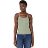 Amazon Essentials Canotta a Costine, Vestibilità Aderente Donna, Verde Salvia Scuro, M