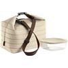 Guzzini Borsa Termica Grande con Tracolla On The Go, Argilla, Borsa 30 x 18 x h30 cm, Contenitore 19.6 x 19.6 x h7 cm, 1400 cc
