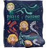 LOGOVISION Harry Potter Spells And Charms Coperta super morbida al tatto setoso - 152 x 127 cm