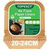 TopEsct Carta da forno per friggitrice ad aria calda, confezione da 120 pezzi, carta da forno per aria calda, impermeabile, resistente all'olio, per cesti da 4,5 - 8 l