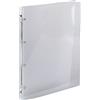 Exacompta - 51194E - 1 Raccoglitore Polipropilene Cristallo Rigato 0.5 mm Crystal Colours - 4 Anelli Tondi 15 mm - Dorso 20 mm - F.to Esterno 25x32 cm per A4 - Colore: Cristallo