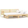 vidaXL Letto da giorno allungabile in pino massiccio 2x(90x200) cm