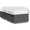 vidaXL Struttura letto senza materasso grigio scuro 80x200 cm tessuto