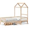vidaXL Letto da giorno con tetto 80x200 cm in legno di pino massiccio