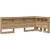 vidaXL Testiera contenitore in legno effetto quercia artigianale