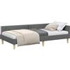 vidaXL Letto angolare grigio scuro 80 x 200 cm Tessuto