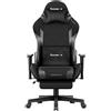 Huzaro Force 5.7 Black - Sedia da gioco, braccioli 2D, inclinazione 155°, poggiapiedi, cuscino cervicale e lombare, certificata SGS, 136 kg