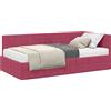 vidaXL Struttura letto angolare con materasso e testiera, 2 pezzi, verde, in velluto
