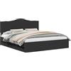 vidaXL Struttura letto con cassetti nero 180 x 200 cm Legno ingegnerizzato