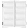 VEVOR Porte a battente per bar 91,4 x 91,4 cm Arcuate in legno di pino con cerniere Bianco