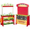 VEVOR Teatro delle marionette in legno 2 in 1 reversibile Negozio giocattolo Bancarella giocattolo per bambini