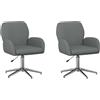 vidaXL - Sedie da ufficio, 2 pezzi, 54 x 58 x 90 cm, grigio scuro, rivestite in tessuto