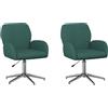vidaXL - Sedie da ufficio, 2 pezzi, 54 x 58 x 90 cm, verde scuro, rivestite in tessuto