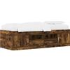 vidaXL Letto con contenitore e porta, finitura noce affumicato, 80 x 200 cm, marca vidaXL