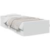 vidaXL Struttura letto con contenitore, bianco, 80 x 200 cm, materiale a base di legno