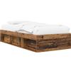 vidaXL Struttura letto con contenitore in legno di recupero 80 x 200 cm in materiale composito