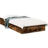 vidaXL Struttura letto con contenitore in rovere affumicato 80 x 200 cm