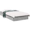 vidaXL Struttura letto con contenitore, grigio cemento, 80 x 200 cm, materiale a base di legno