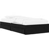 vidaXL Struttura letto con spazio contenitore, finitura effetto noce nero, 80 x 200 cm