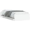 vidaXL Letto matrimoniale con contenitore e cassetti, bianco, realizzato in legno composito