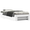 vidaXL Struttura letto con contenitore, bianco, 80 x 200 cm, materiale a base di legno