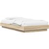 vidaXL Telaio per letto a terra vidaXL, finitura Sonoma, 80 x 210 cm, realizzato in materiale composito di legno