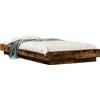 vidaXL Telaio per letto con struttura in legno laminato effetto noce affumicato, dimensioni 80 x 210 cm