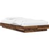 vidaXL Telaio per letto a terra in legno massello riciclato, 80 x 210 cm, materiale di legno