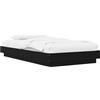 vidaXL Telaio per letto a terra, rovere nero, 80 x 210 cm, materiale composito in legno